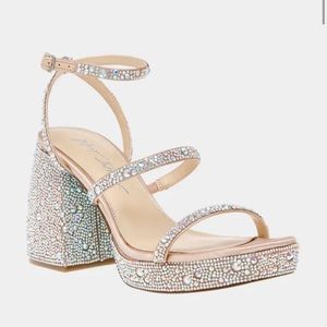 Betsey Johnson DENNI embellished chunky platform heel